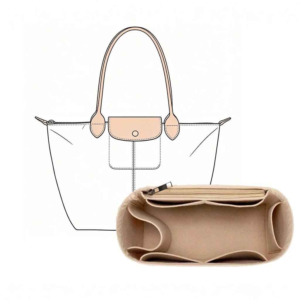 Cosmetic Bags - منظم حقيبة من اللباد، حشوة داخلية