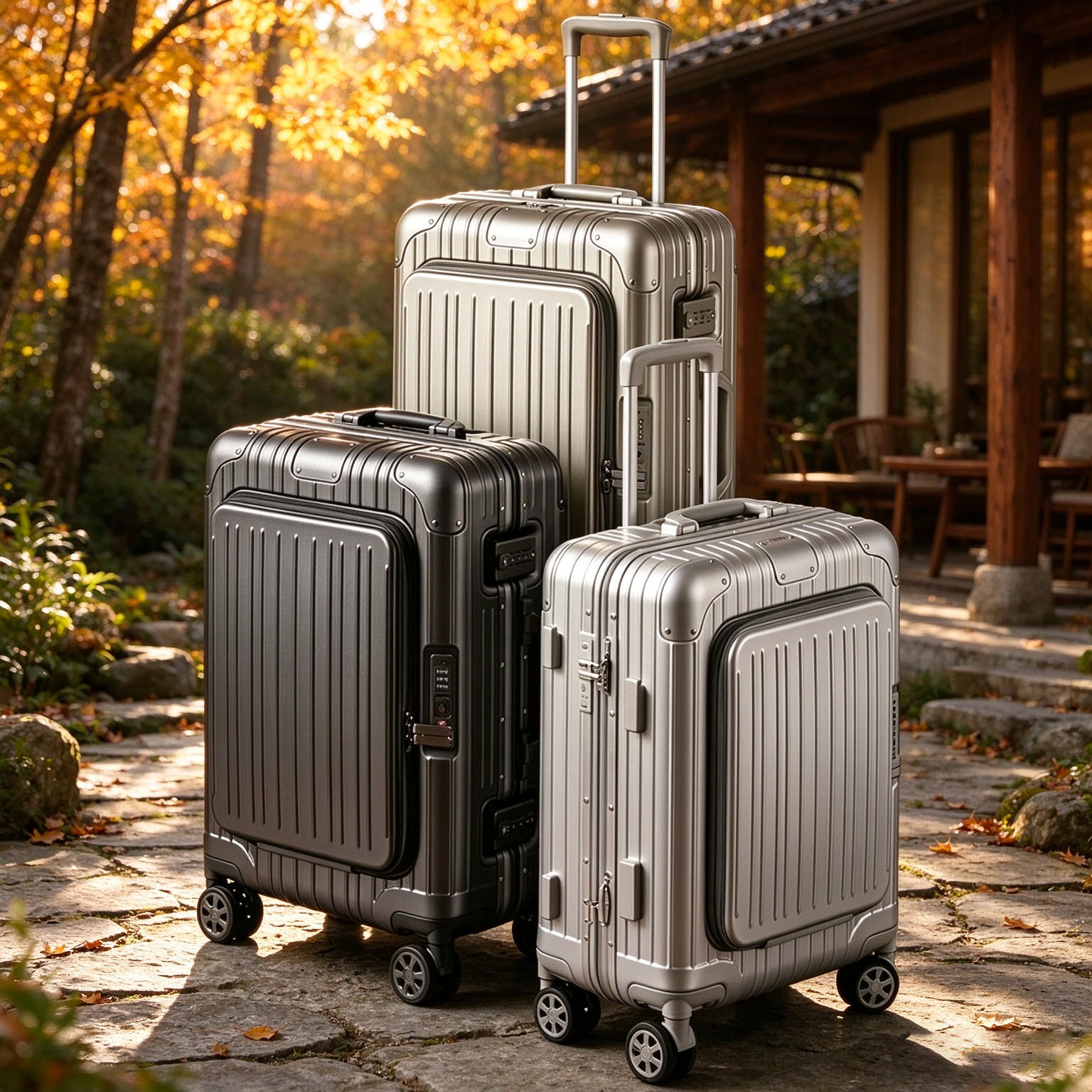 Spinner Wheel Rolling Suitcase 20 Inch - حقيبة سفر بإطار من الألومنيوم، مصنوعة