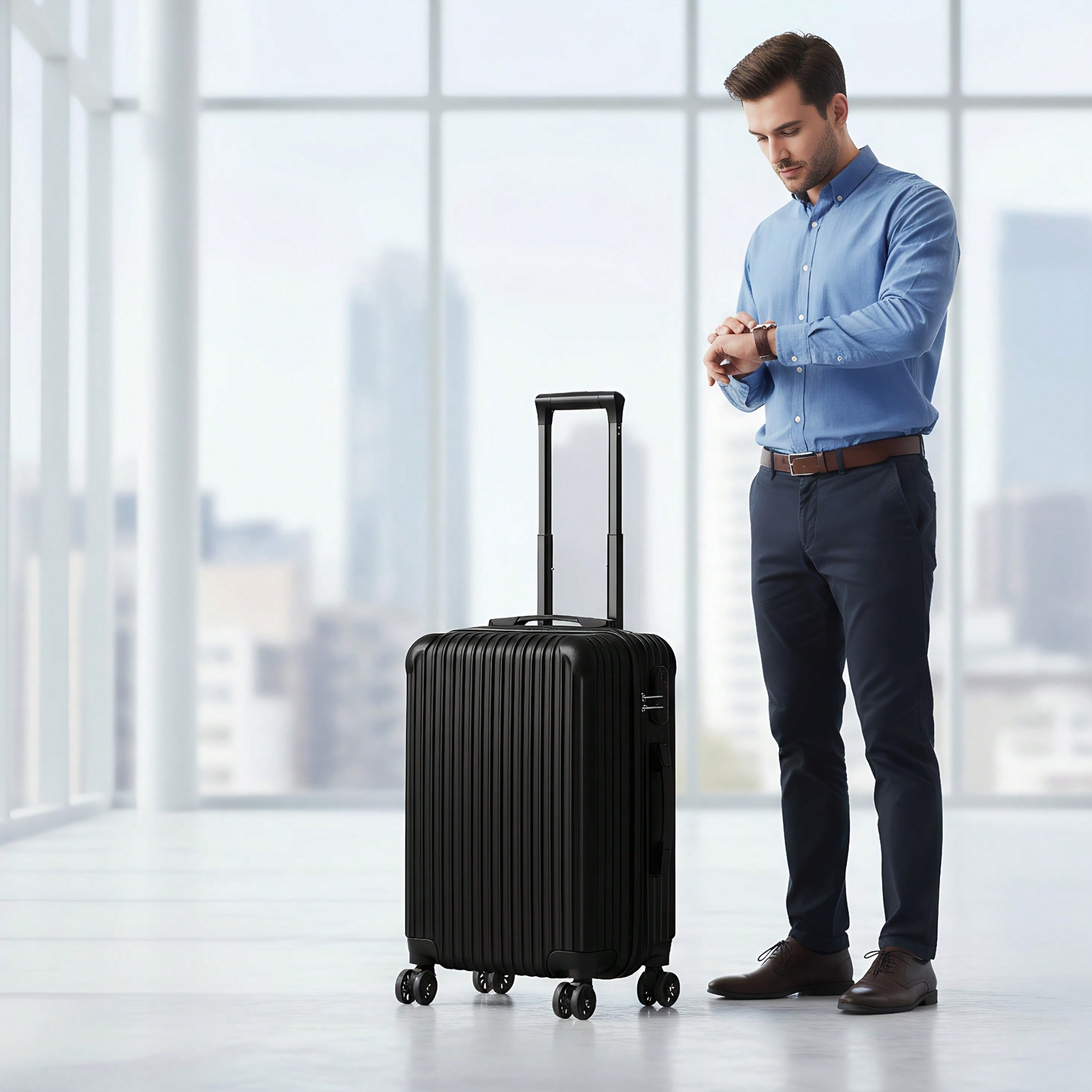 حقيبة سفر صلبة مقاس 20 بوصة، ح - مراجعة Spinner Wheel Rolling Suitcase 20 Inch وسعره