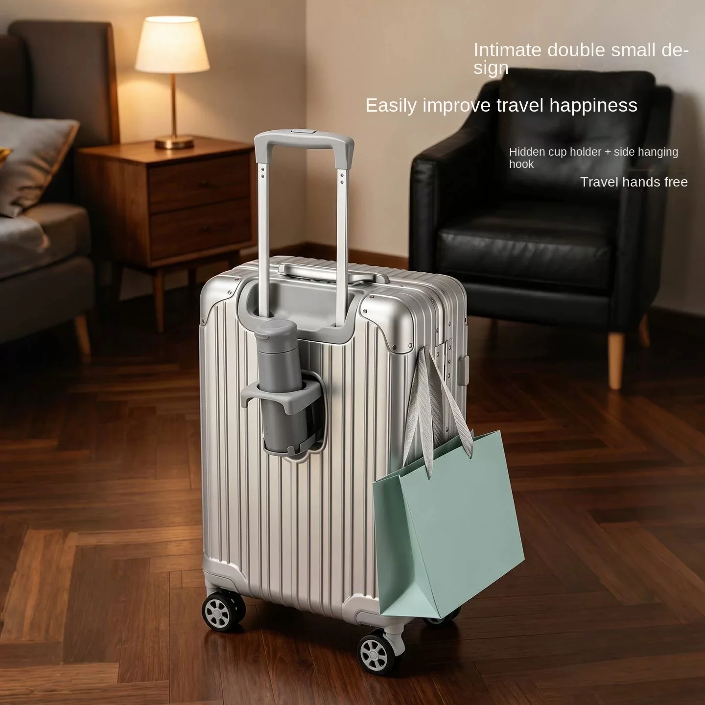 حقيبة سفر بإطار من الألومنيوم، - مراجعة Spinner Wheel Rolling Suitcase 20 Inch وسعره